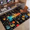 Alfombra de Terciopelo de Cristal Suave con Tema de Guitarra Musical Impresión de Nombre y Texto Personalizados Alfombra de Piso Antideslizante para Dormitorio Sala de Estar