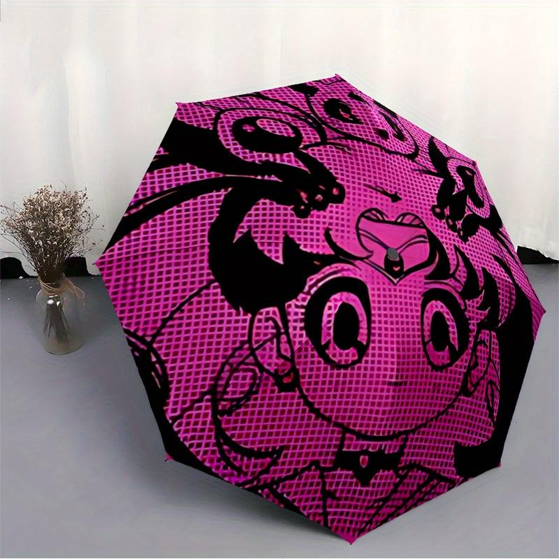Sailormoon Automatik-Regenschirm - Faltbar mit 8 Eisenrippen, Tragbar für Draußen, Geschenk, Outdoor-Schirm, Verspieltes Accessoire, Langlebig Hohe Qual