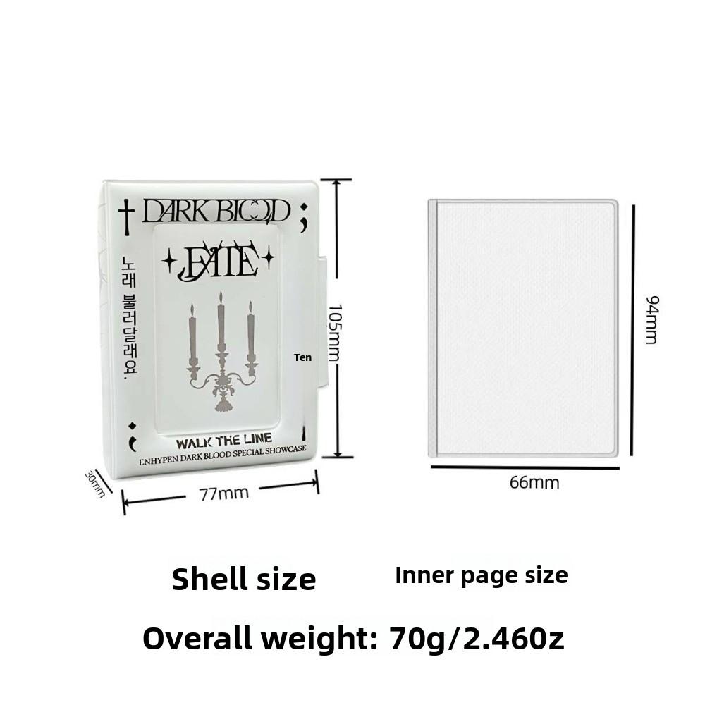 Blue Ice Rain Photocard Binder 3 Inch Mini Postcard Book INS Card Album