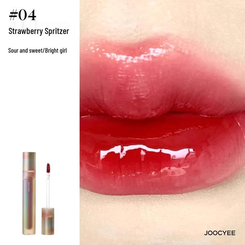 Joocyee Amber Lip Glaze V05 Cinnamon & Mandarin Duck Milk Tea Lipstick - Moisturizing, Water-Light Finish