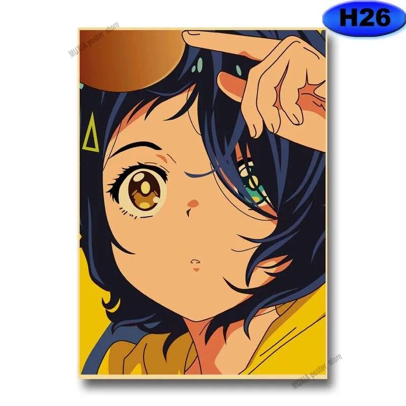 Classic Anime Character Posters Demon Slayer/Attack On Titan/Jujutsu Kaisen Poster Kraft Paper Sticker Home Room Wall Art Decor