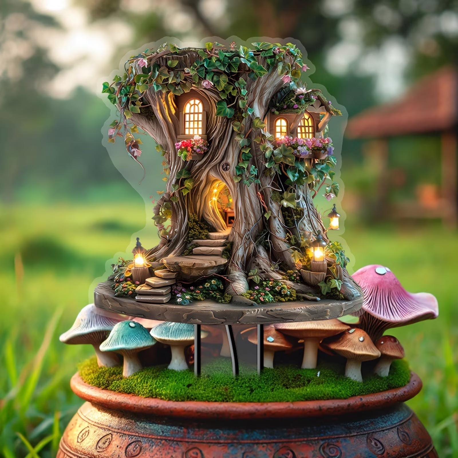 

Tree House Garden Indoor And Outdoor Acrylic Decoration One Size