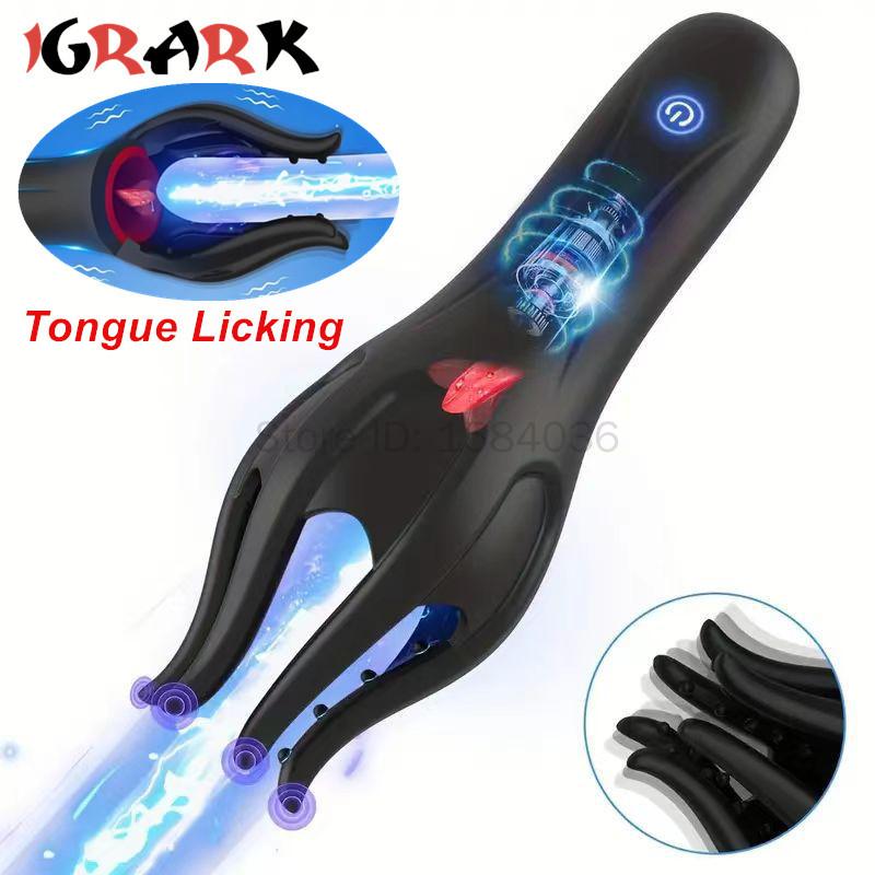 Powerful Vibrating Penis Cage Glans Trainer G Spot Masturbator Cock Endurance Massage Vibrator Erotic Sex Toys for Men Adult 18+