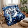 Galactic Tiger Leap 1 Theme Blanket Lightweight Warm Flannel Blanket Decorative Throw Blanket for Home Decoration