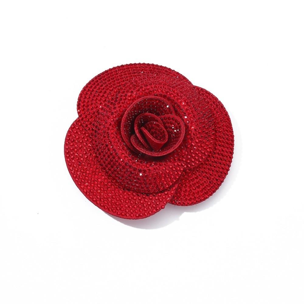 Sewing Supplies Flower Brooch Pin Self-Adhesive Option DIY Craft Patches  For Wedding Party