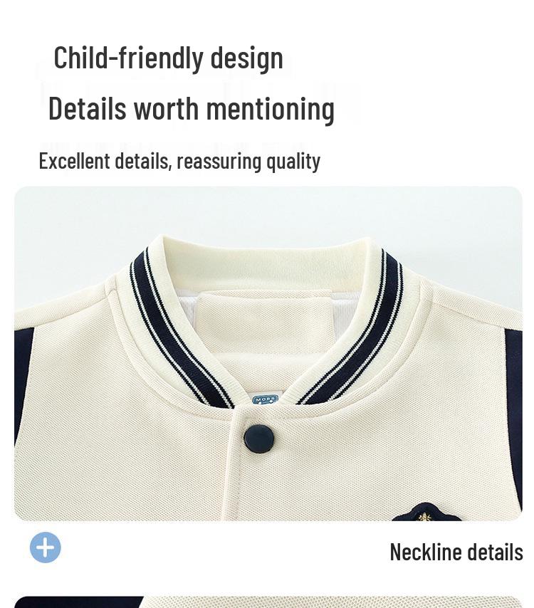 Primary School Sports Uniform Set: Spring & Autumn First Grade Three-Piece Outfit for Kindergarten & Children's Sports Events