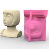 Easy to Use Flower Pots Mould Short Hair Girl Planter Silicone Mold Personalized Succulent Vases Jewelry Crafting Mould