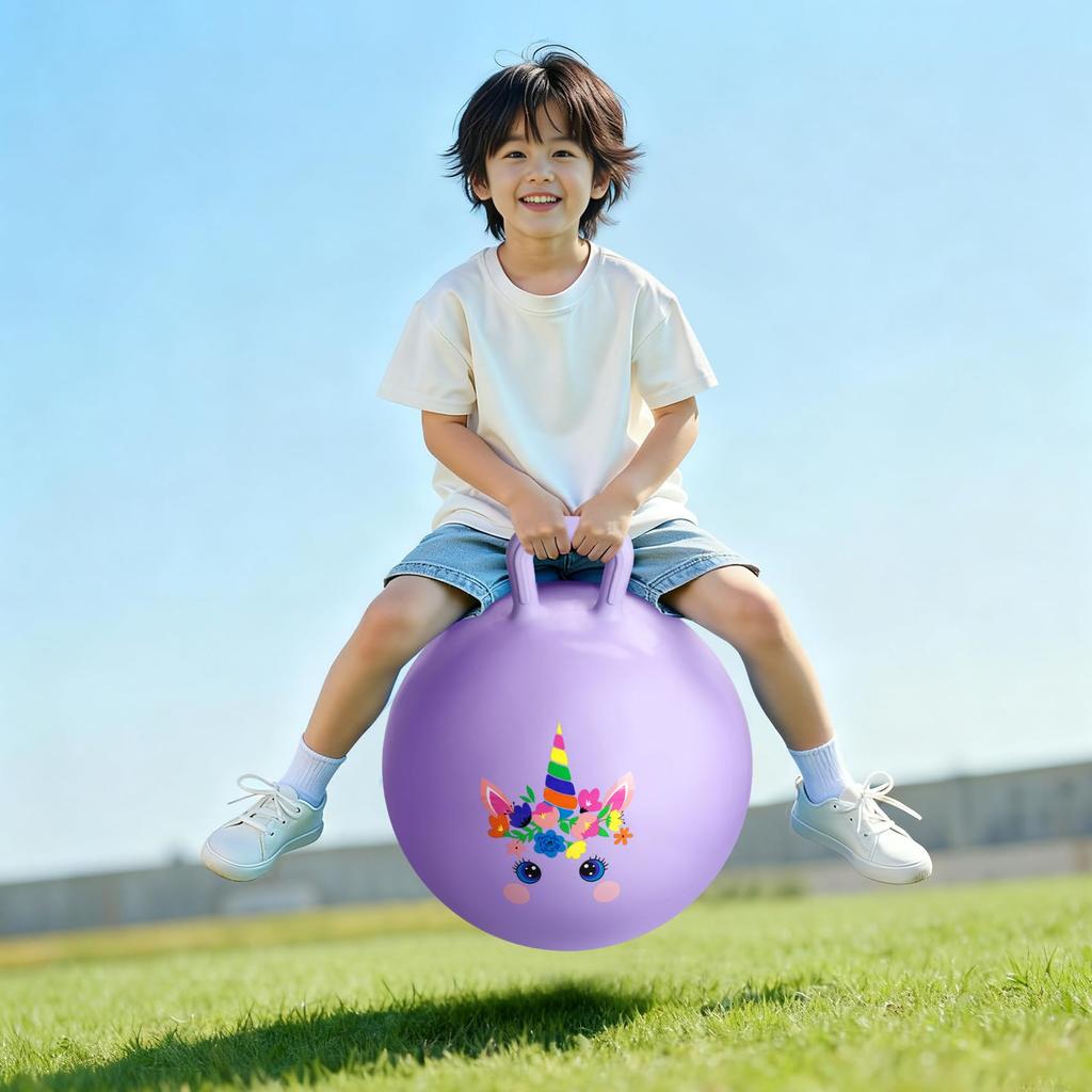 MUKI Balle Sauteuse Balle d'Équilibre 45cm - Ballon à Sauter pour Enfants, Entraînement du Tronc, Balle Sauteuse, Âges 3-5, Jouet, Garçons, Filles, Cadeau d'Anniversaire, Jeu d'Intérieur
