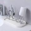 Multi Functional Feeding Bottle and Cup Drying Rack Fits All Bottle Sizes,with Pacifier and Bottle Brush Holder,Ideal for Kitchen,Nursery Drain Rack