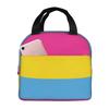Pansexual Pride Flag Insulated Lunch Bag for Women Children Portable Food Boxes Thermal Lunch Box Tote