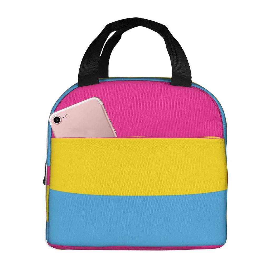Pansexual Pride Flag Insulated Lunch Bag for Women Children Portable Food Boxes Thermal Lunch Box Tote