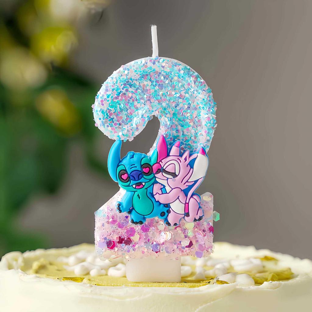 Adorable Cartoon Two-Color Number Birthday Cake Candles for Party Decorations