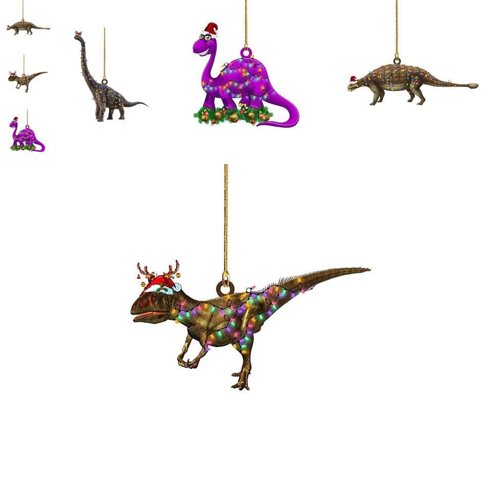 2023 Christmas Dinosaur Hanging Ornament For Festive Tree Decoration And Party Gifts