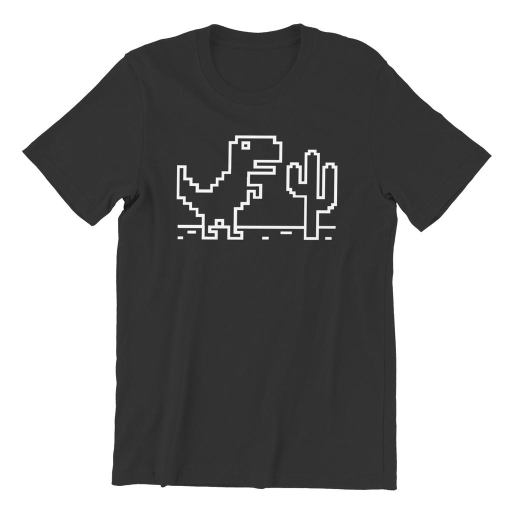 Offline TRex Dinosaur Game Pixel Trex Your Computer Is Offline Funny T Shirts 100% Cotton Clothes Casual Plus Size T-Shirt