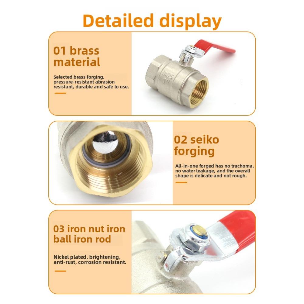 Edelstahl Kugelhahn SS304 2-teilig Volldurchgang Kugelhahn 1/2" 3/4" 1" 1-1/4" Innengewinde Vinylgriff Ventile