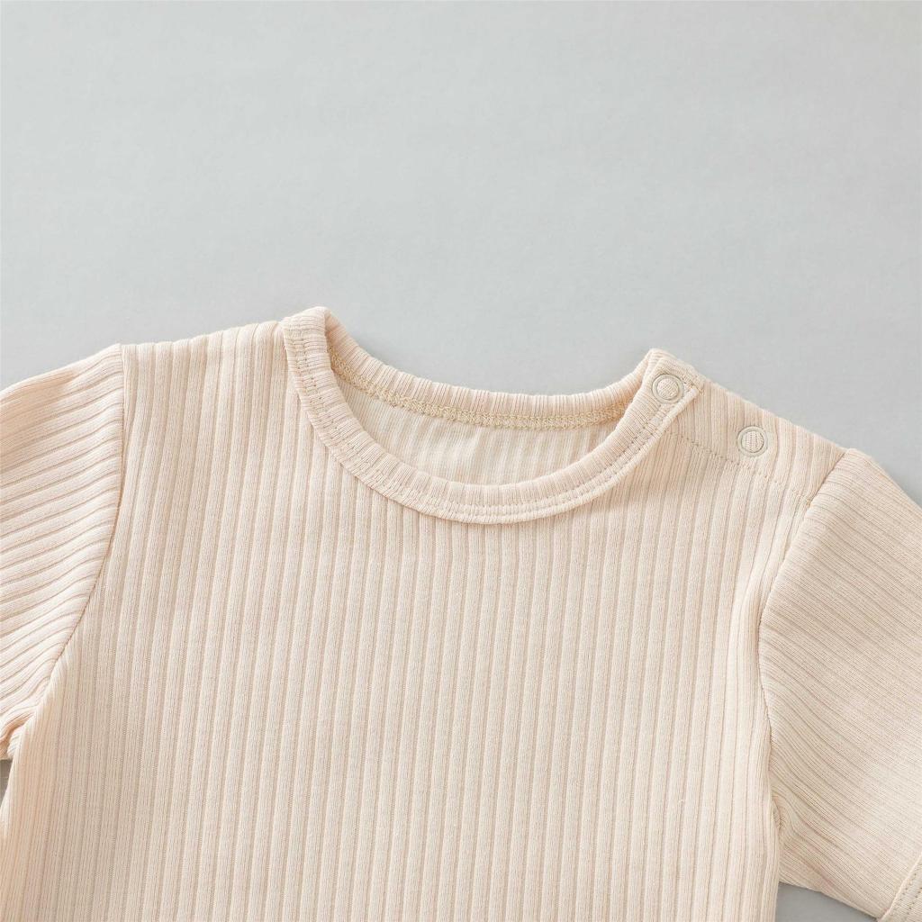 European & American Newborn Baby Unisex Cotton Striped Short-Sleeve Romper