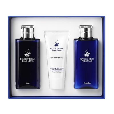 Beverly Hills Polo Club Premium Homme Skin + Lotion + All-in-one Essence Men's Basic 3 Types In 1 Set SLE Men's Cosmetics Men's Skin Lotion Set