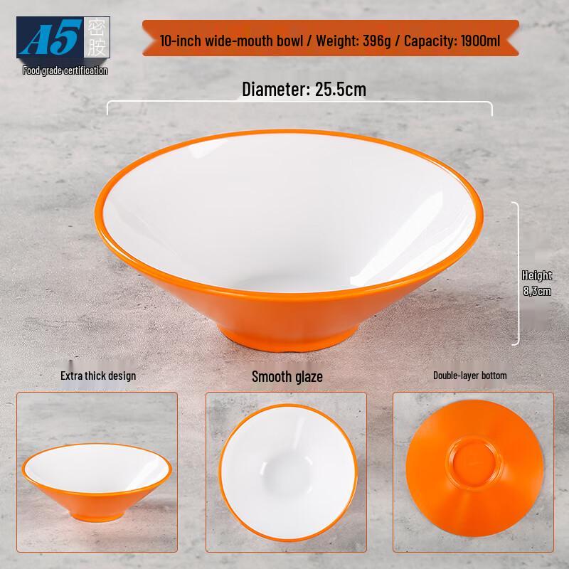 Melamine Two-Tone Conical Noodle Bowl