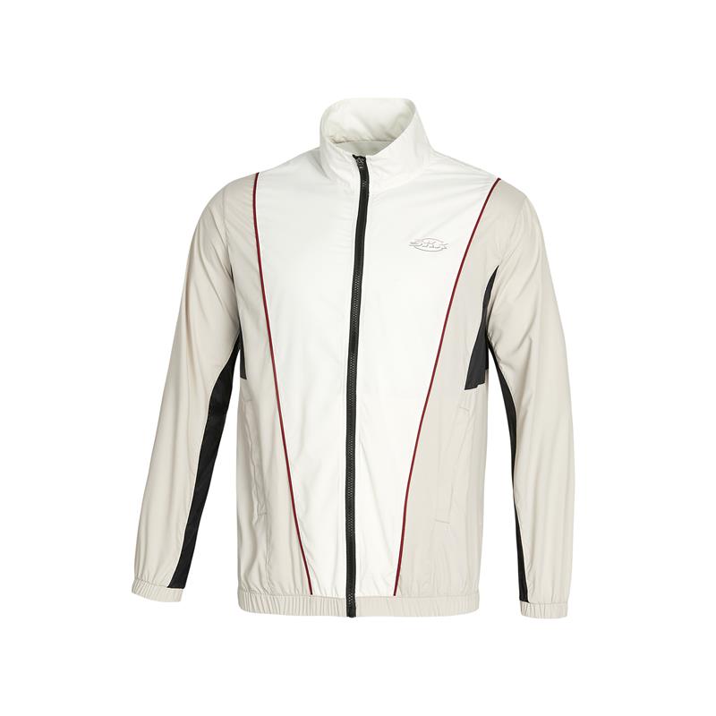 Skechers Color Block Stand Collar Vintage Jacket Unisex Jacket Cotton-Candy-White P222U035 L