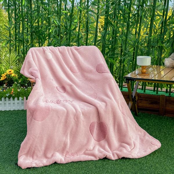 Pink Love Heart Fuzzy Blanket Throw Valentine'S Day Blankets Decorative Soft Cozy Blanket For Home Bed Sofa Couch Chair Gifts
