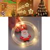 Christmas Led Curtain Lights With Snowman And Santa Shapes For Holiday Party And Indoor Use