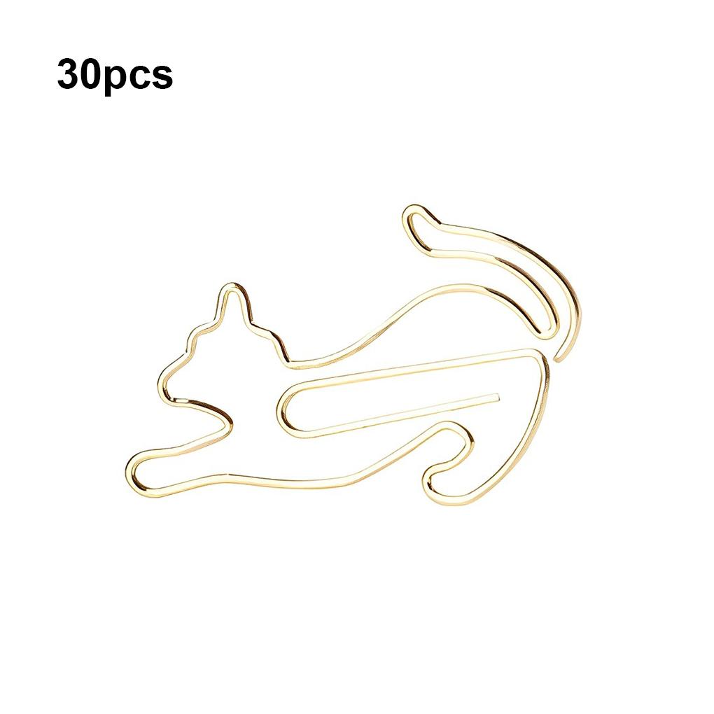 30Pcs Paper Clip Animal Envelope Clips Bookmark Pin Students Mini Novelty File For Business Stationery Supplies