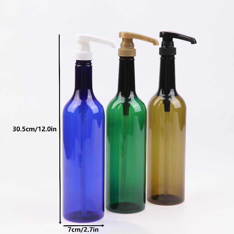 1 Pcs 750Ml Colorful Pet Bottle Coffee Syrup Bee Drip Storage Dispenser Pump Bottle Squeeze Milk Bottle Honey Jar Container