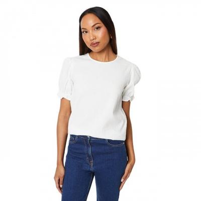 Principles Damen-T-Shirt mit strukturiertem Rüschenbündchen