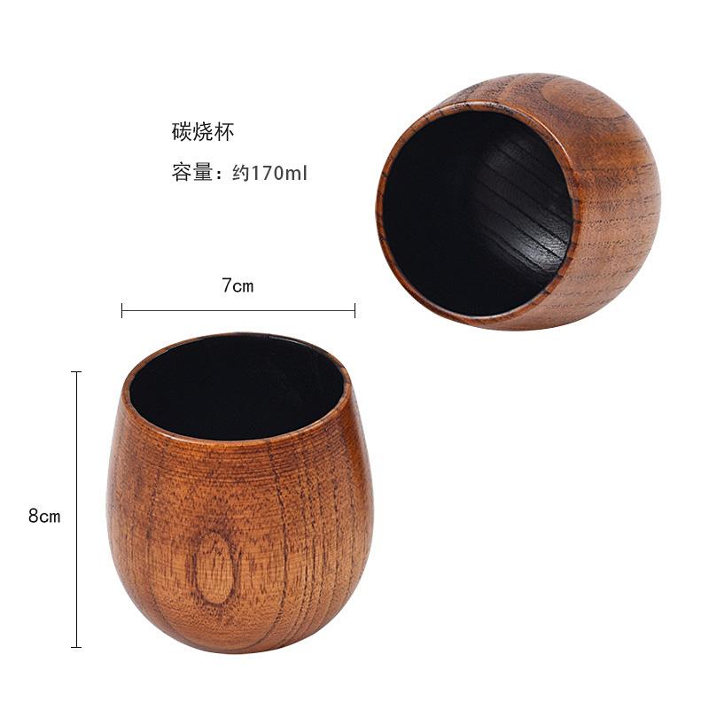 1Pcs Wooden Big Belly Cups Handmade Jujube Wood Handle Cups Beer Tea Coffee Milk Water Cup Kitchen Bar Drinkware for Kitchen Bar