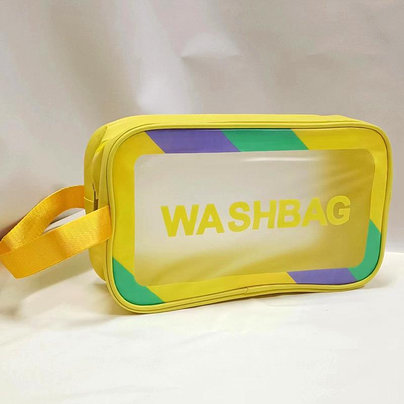 Large Capacity Waterproof PVC Travel Toiletry Bag - Transparent Cosmetic Storage Bag