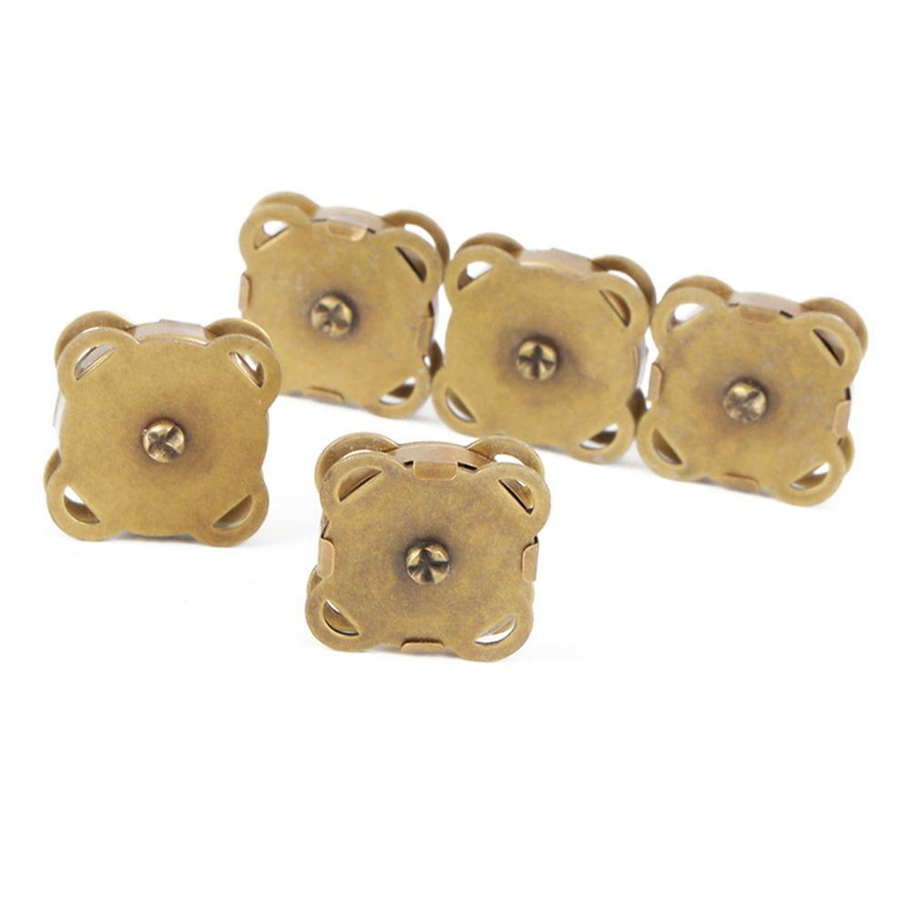 10pcs Bronze Tone&Silver Magnetic Snap Fasteners 18mm Sew On Magnets Magnet Buckle DIY Clothing