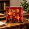 Handcrafted Memory Shadows Box Set with 9 Small Frame and Accessories Elegant Wall Hanging Deck for Home Display