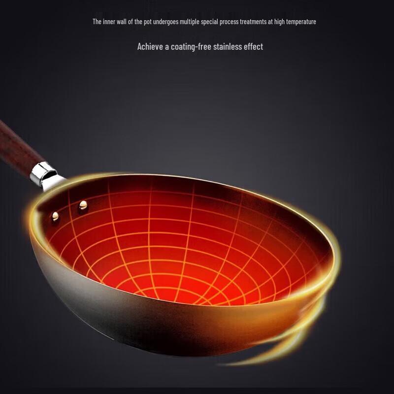 SUPOR 32cm Wok aus raffiniertem Eisen