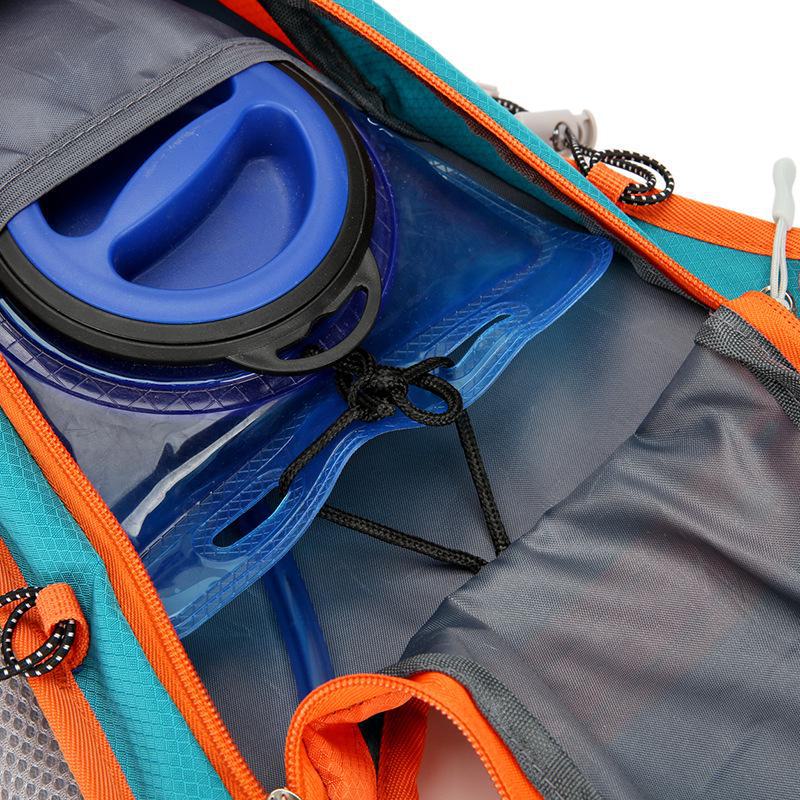 Lightweight Cycling Backpack with Storage for Equipment, Water Bladder Compatibility, Safety Reflective Design, and Gym Bag Functionality.