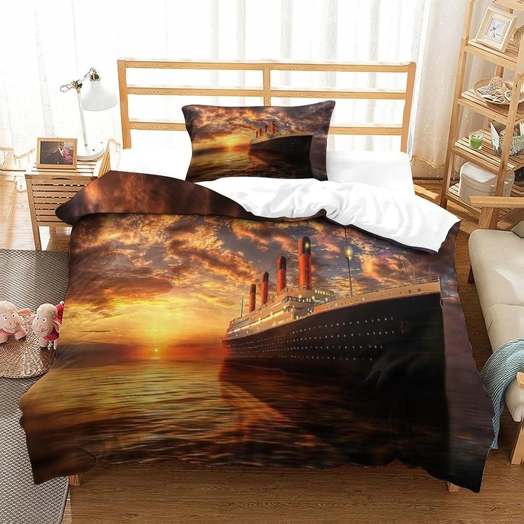 Copripiumino Federa Amore Romantico Titanic Jack Rose Set Biancheria da Letto Adulto Ragazzo Ragazza Decorazione Camera da Letto Singolo Matrimoniale Grande