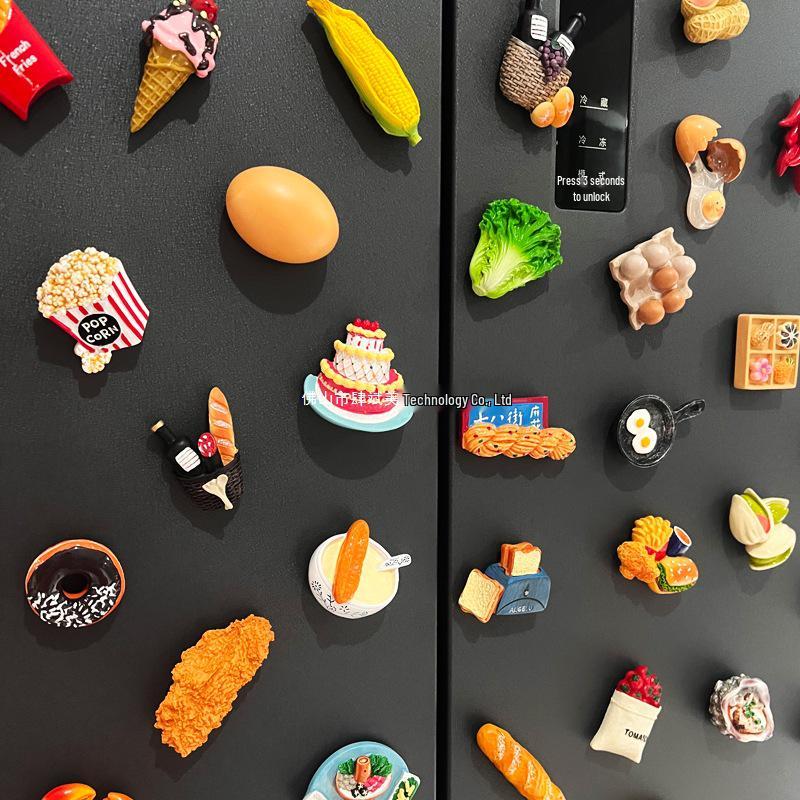 Magnet de Frigider Jucărie Alimentară Stereoscopică 3D - Autocolant Magnetic Decorativ Creativ