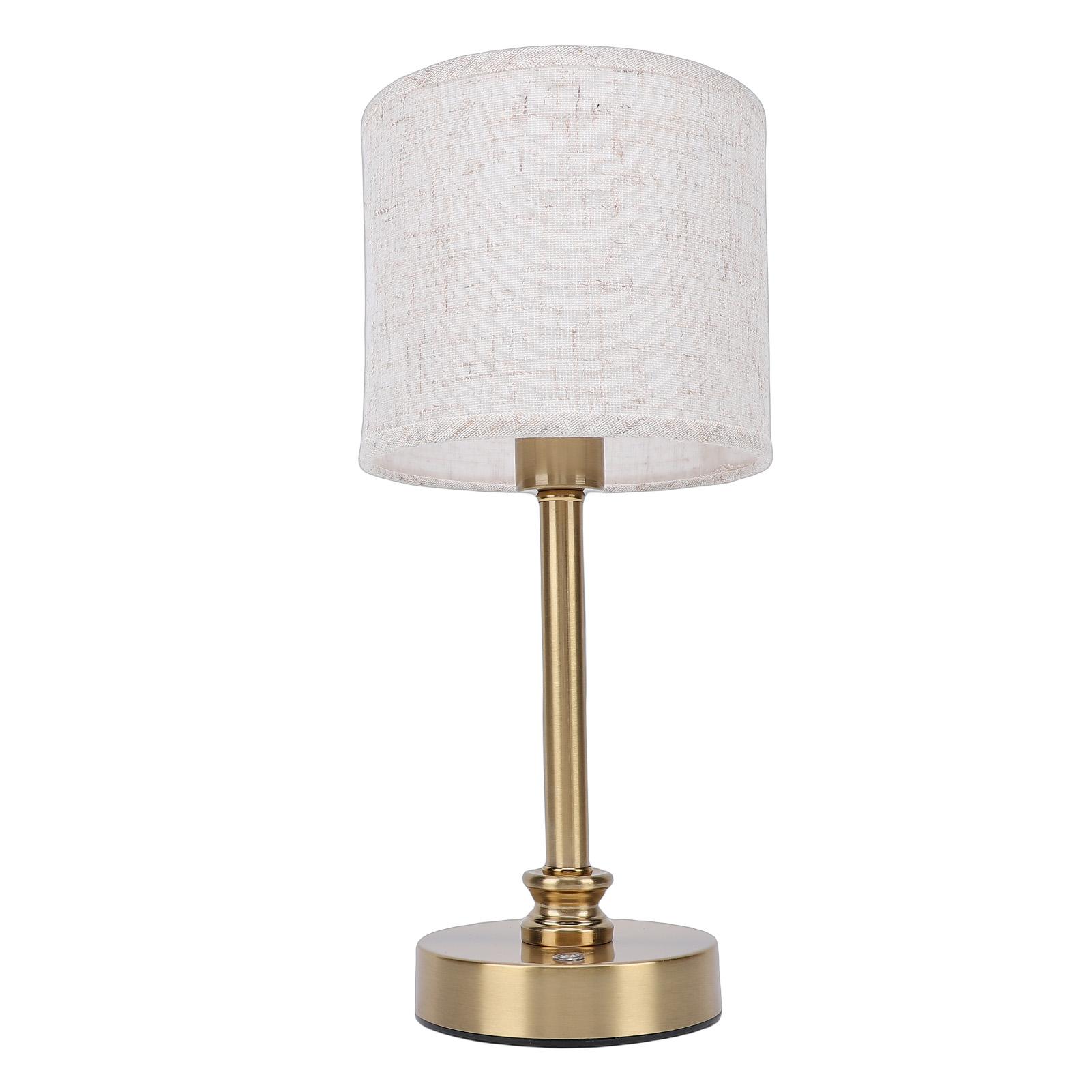 

Cordless Fabric Table Lamp USB Rechargeable Bedside Table Lamp for Bedroom Touch Control Iron Aluminum Alloy Type 1