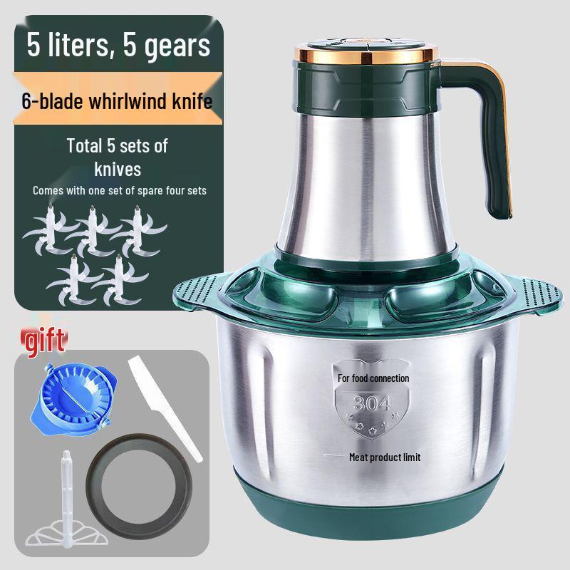 High-Power Multifunctional Meat Grinder & Food Processor - Stainless Steel Chopper & Mixer