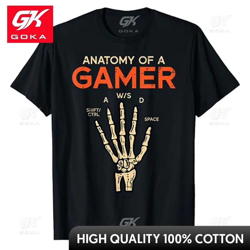 

Anatomy of A Gamer Skeleton Hand Funny Unisex Boys Kids Teens TShirt Halloween Costume Gifts Gothic Style PC Gaming Lover Apparel S