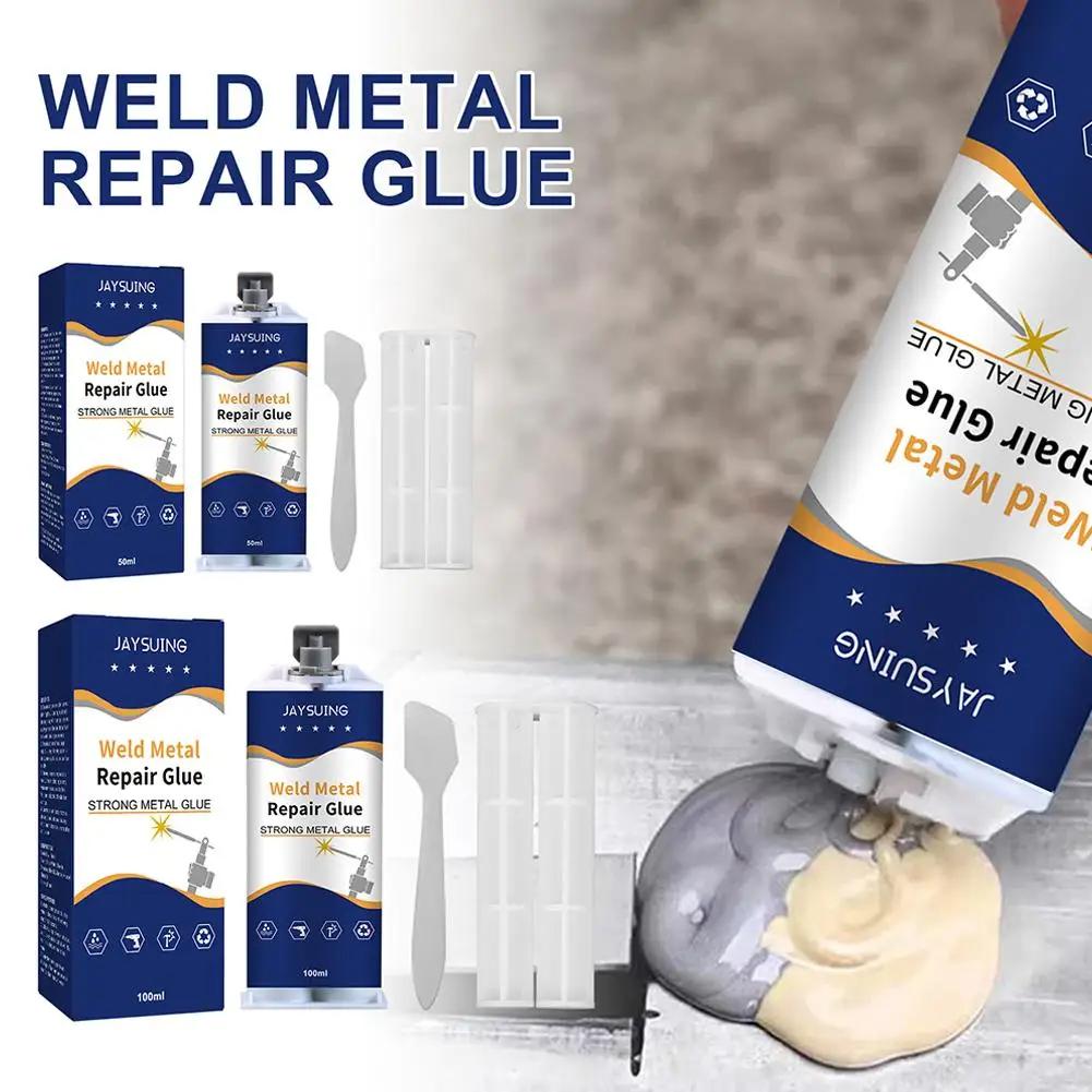 50/100ml Metal Repair Paste With Tools Industrial High Strength Sealant Weld Heat Resistant Metal Repair Agent Glue