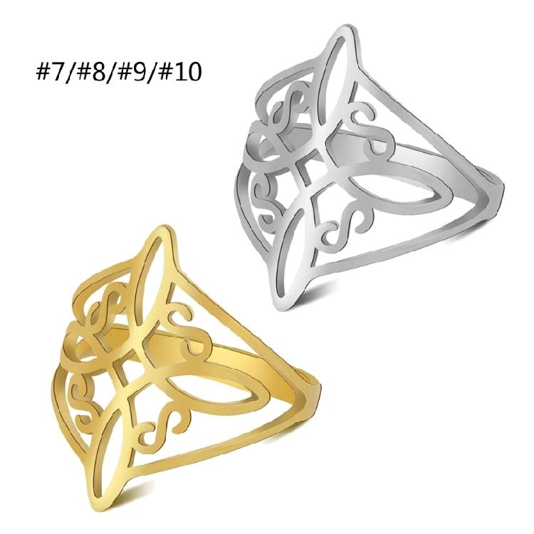 Wiccan Cross Celtics Knot Women Rings Witchcraft Good Luck Protection Amulet