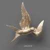 3D Bird Creative Hanging Decoration Living Room Wall Decoration Pendant Entrance Foyer Home Light Luxury Wall Hanging Nordic