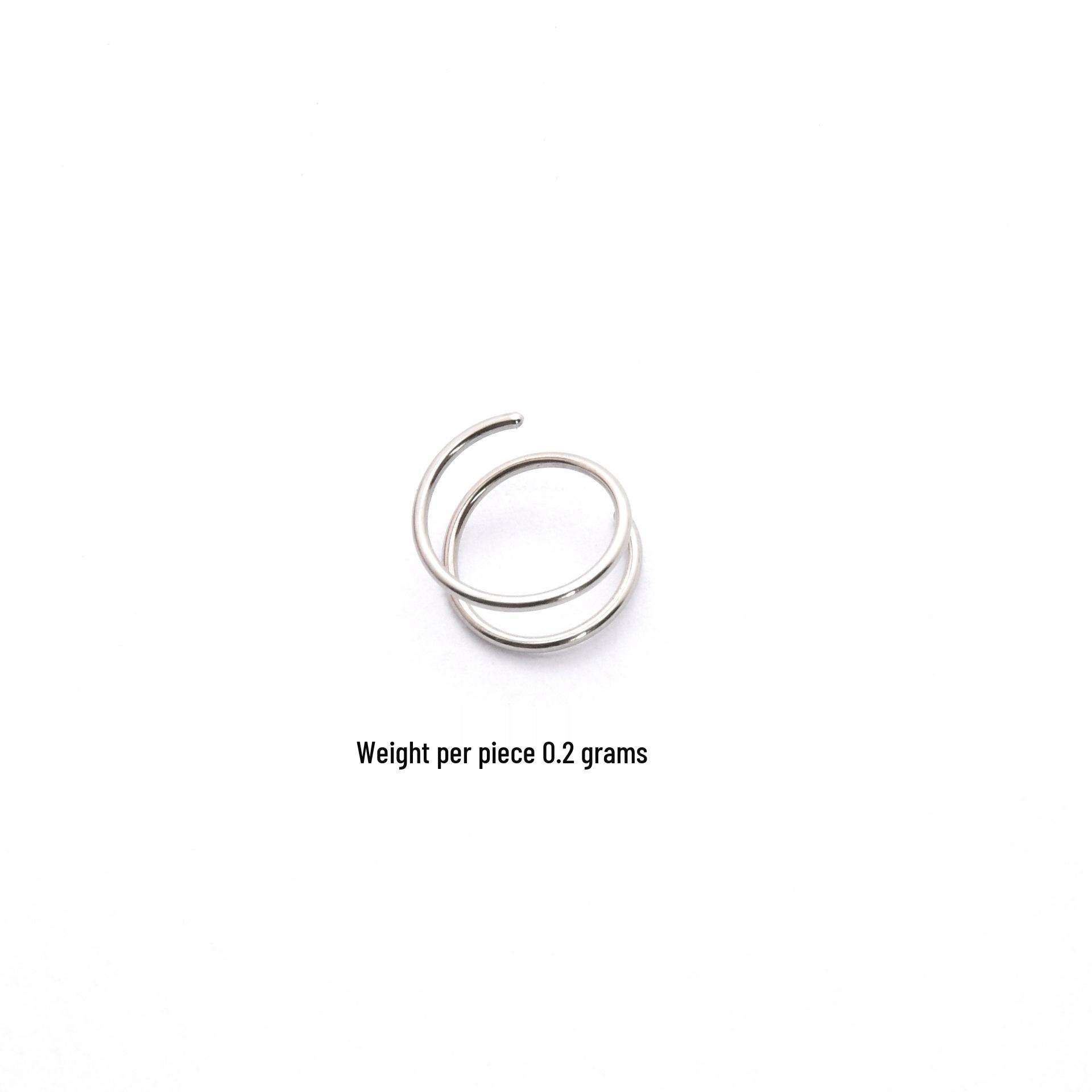 

Spring Double-Layer Nose Ring & Lip Piercing Jewelry 0.8*10mm