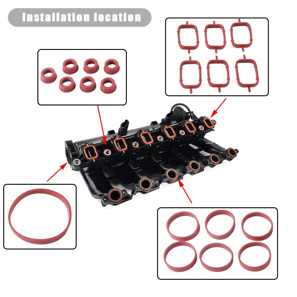 NEW 6 X 33mm Gasket Kits for Bmw N52 N54 N55 M57 Intake Manifold OE 11617800585 3.0L 325i 330i 335i 525i 530i X3 X5