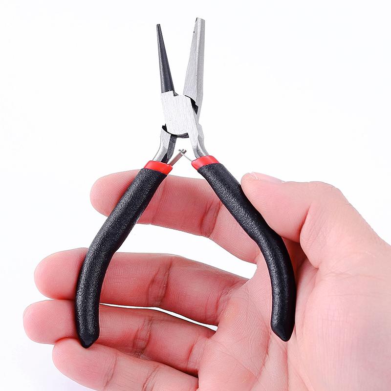Pink Round Concave Pliers Wire Looping Mini Precision Pliers Wire Bending Tools for DIY Jewelry Making Eye Hobby Projects
