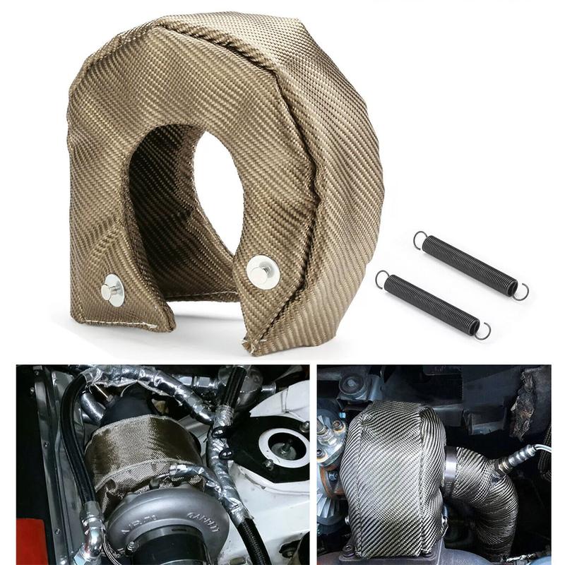 Titanium T3 Turbo Blanket Heat Shield Barrier Cover High Temp Fiber Turbocharger Thermal Wrap Heat ulation Protector
