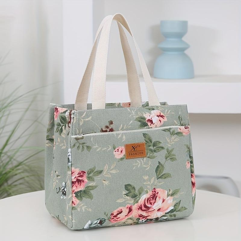 

Women s Fashion handbag - Spacious and Durable Insulation Lunch Bag , Zip Closure, Suitable for Shopping and Work
