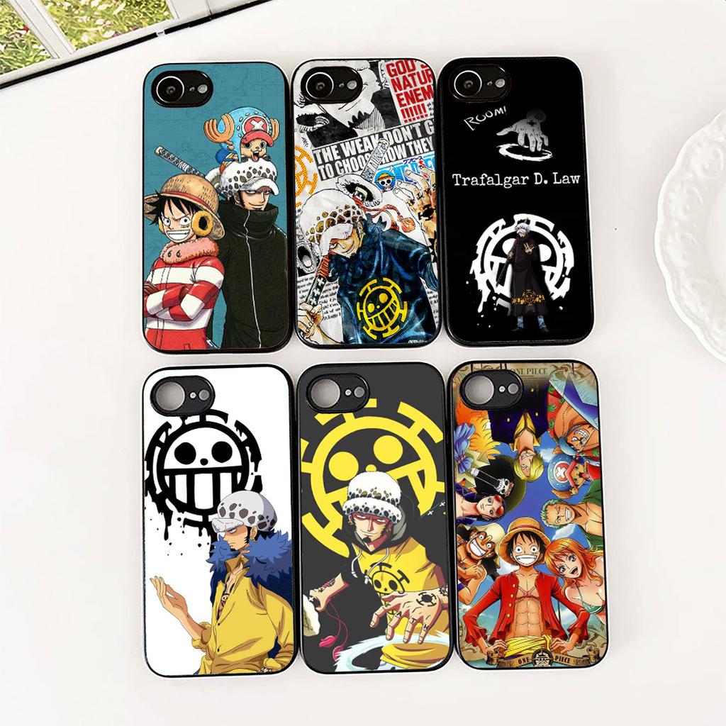 Cover for Apple iPhone 17 16 14 15 Plus Pro Max 16E ProMax + 15Plus 15+ 16+ Phone Case Zoro Trafalgar Water Law One Piece Luffy