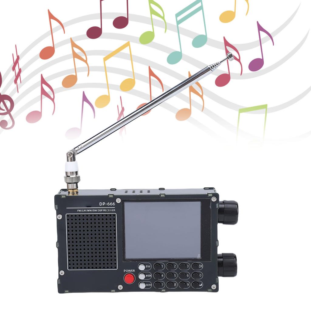 Full Band Radio FM LW MW SW Shortwave Radio 2.8 Inch Resistive Touch LCD Color Screen Portable High Sensitivity Travel Radio