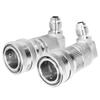 2PCs Keg Coupler Adapter Quick Connector Dispenser Stainless Steel Ball‑Lock MFL1 4‑Inch